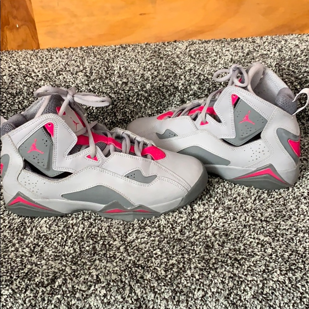 jordan 7 true flight wolf grey/deadly pink